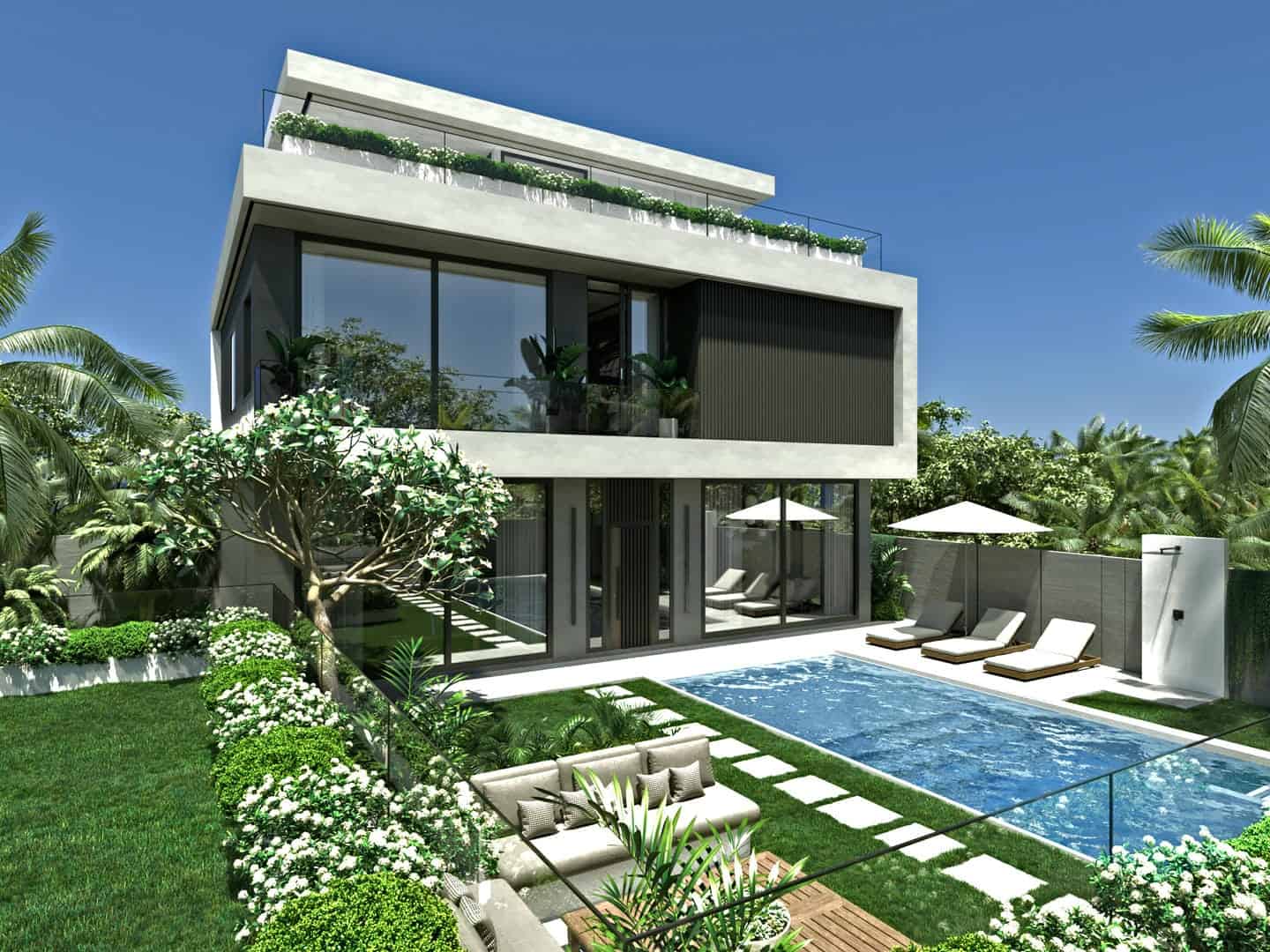 OCEAN VIEW 4 BEDROOM VILLA FOR SALE FREEHOLD IN PANDAWA BE-2266 